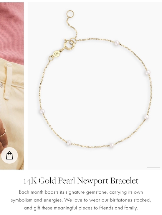 Gorjana Jewelry - Gorjana Gold Pearl Chain Bracelet NWT